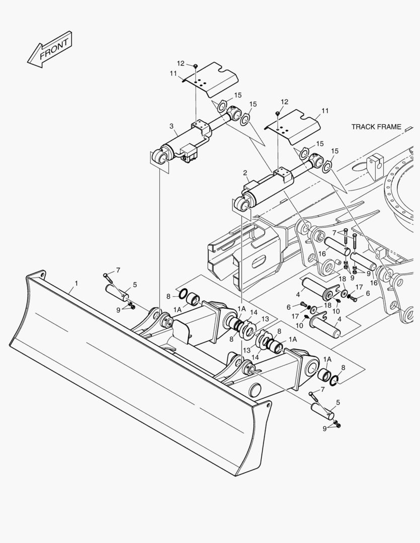 БУЛЬДОЗЕРНЫЙ ОТВАЛ - 2490 мм