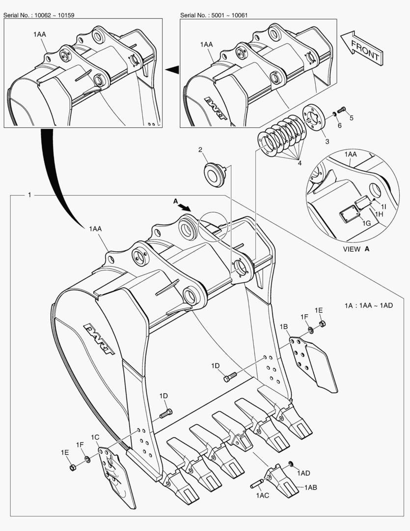 6940 BUCKET ASS`Y - 1.79mВі(57`) - SIDE PIN