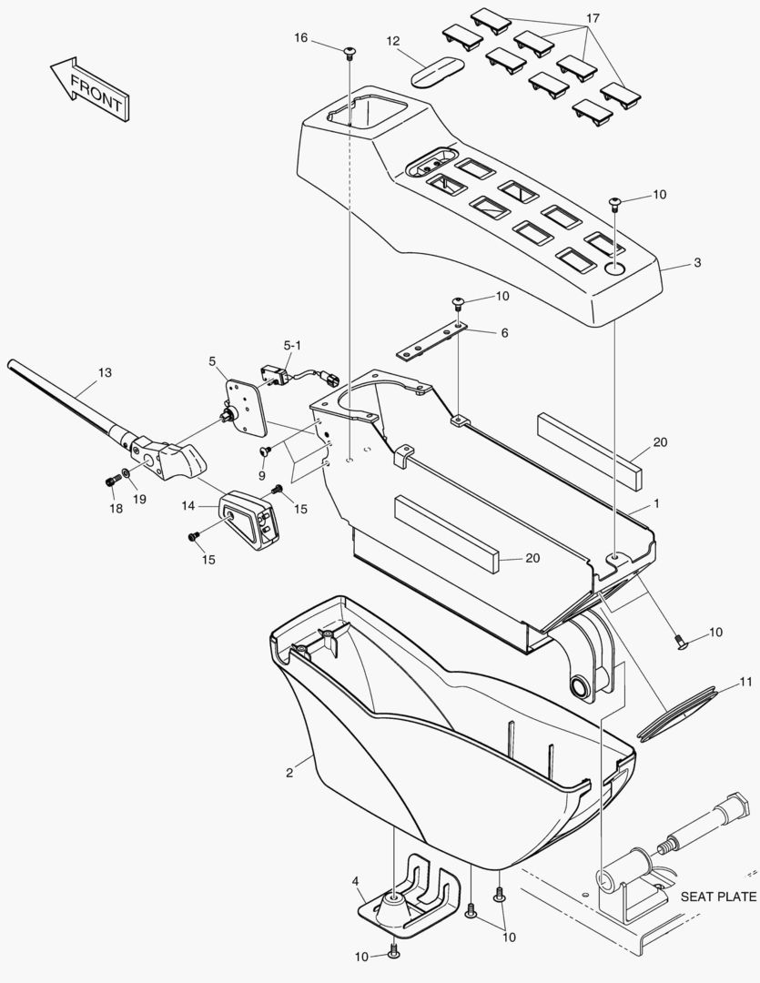 ПУЛЬТ УПРАВЛЕНИЯ - ЛЕВОСТОРОННИЙ