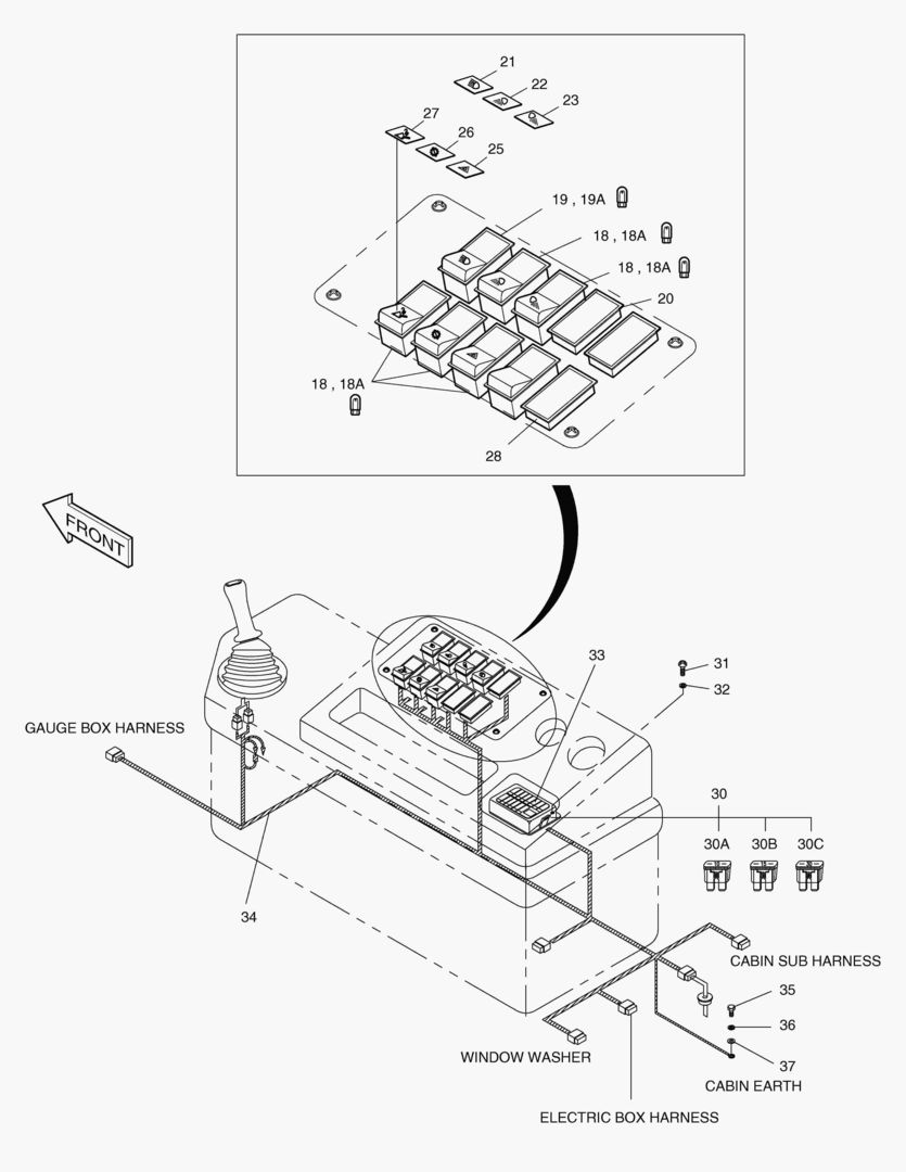 1380 ELECTRIC PARTS(3)-SWITCH BOX [1001~1020]