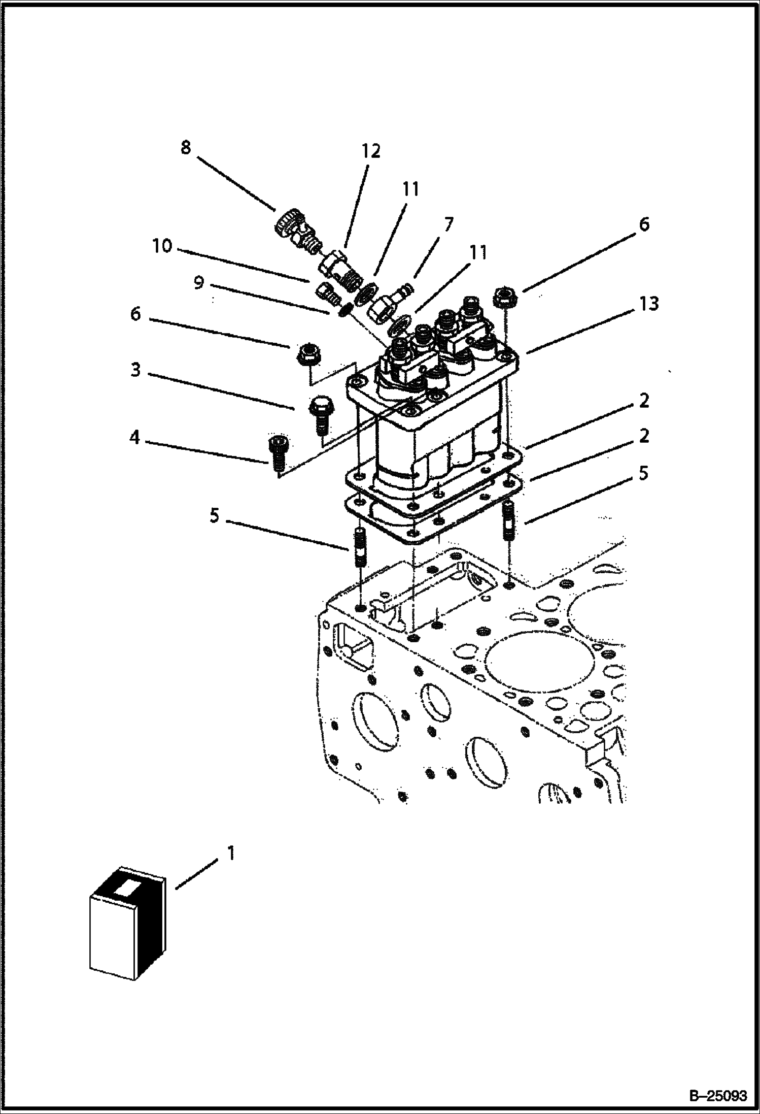 НАСОС ВПРЫСКА (TIER II) (СЕРИЙНЫЙ НОМЕР 5732 11001 И ВЫШЕ)