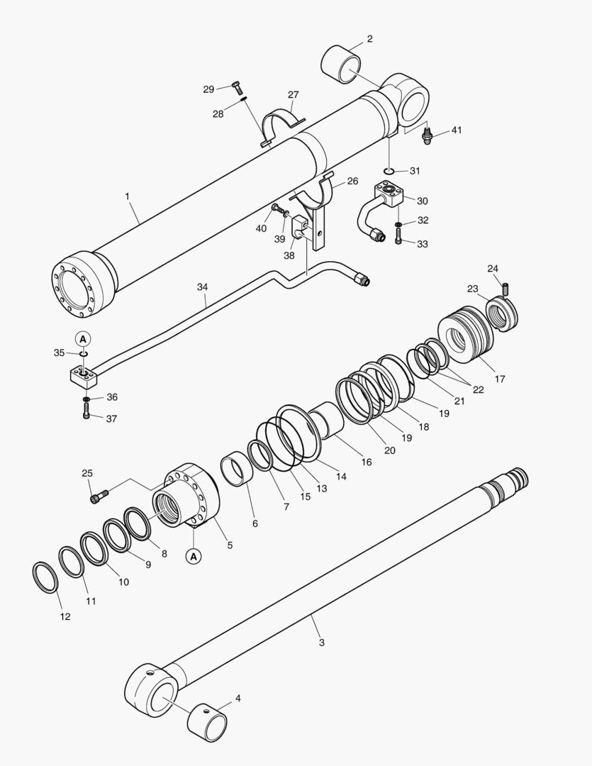 Спецтехника 4470 BOOM CYLINDER - R.H.(ARTI BOOM) [5001~11217] - главное фото
