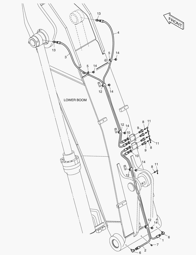 ТРУБОПРОВОД СМАЗОЧНОЙ СИСТЕМЫ - НИЖНЯЯ СТРЕЛЯ