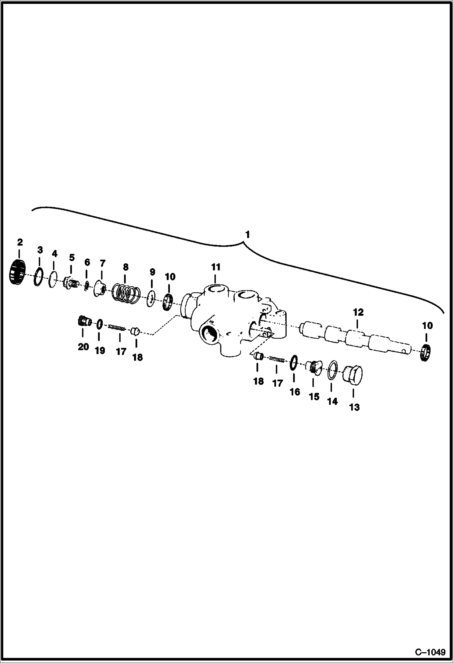Схема КЛАПАН ЦИЛИНДРА НАКЛОНА