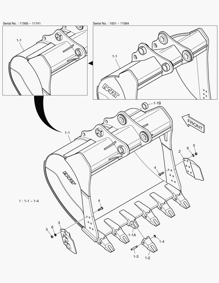 3140 BUCKET-3.2mВі(80`)-SIDE PIN
