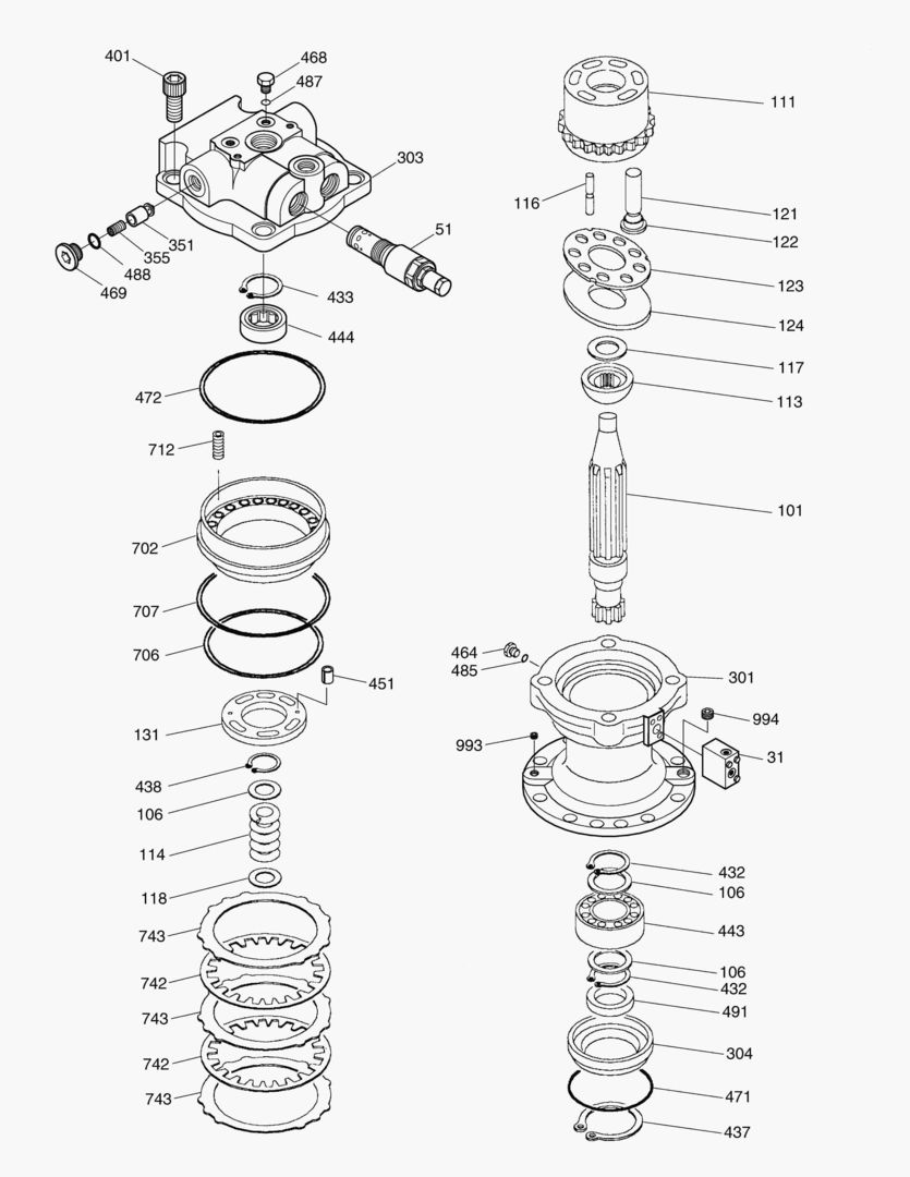 ГИДРОМОТОР ПОВОРОТА ПЛАТФОРМЫ