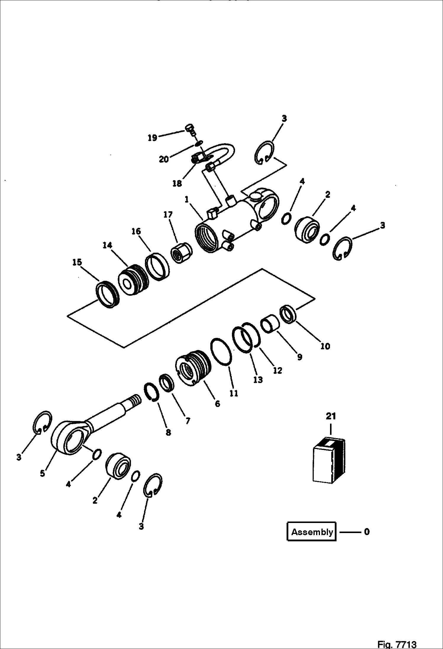 ЦИЛИНДР ПЕРЕКОСА ОТВАЛА (ДЛЯ УСТРОЙСТВА НАКЛОНА КОВША БУЛЬДОЗЕР С ПОВОРОТНЫМ ОТВАЛОМ) KOMATSU СЕРИЙНЫЙ НОМЕР 13025 И ВЫШЕ