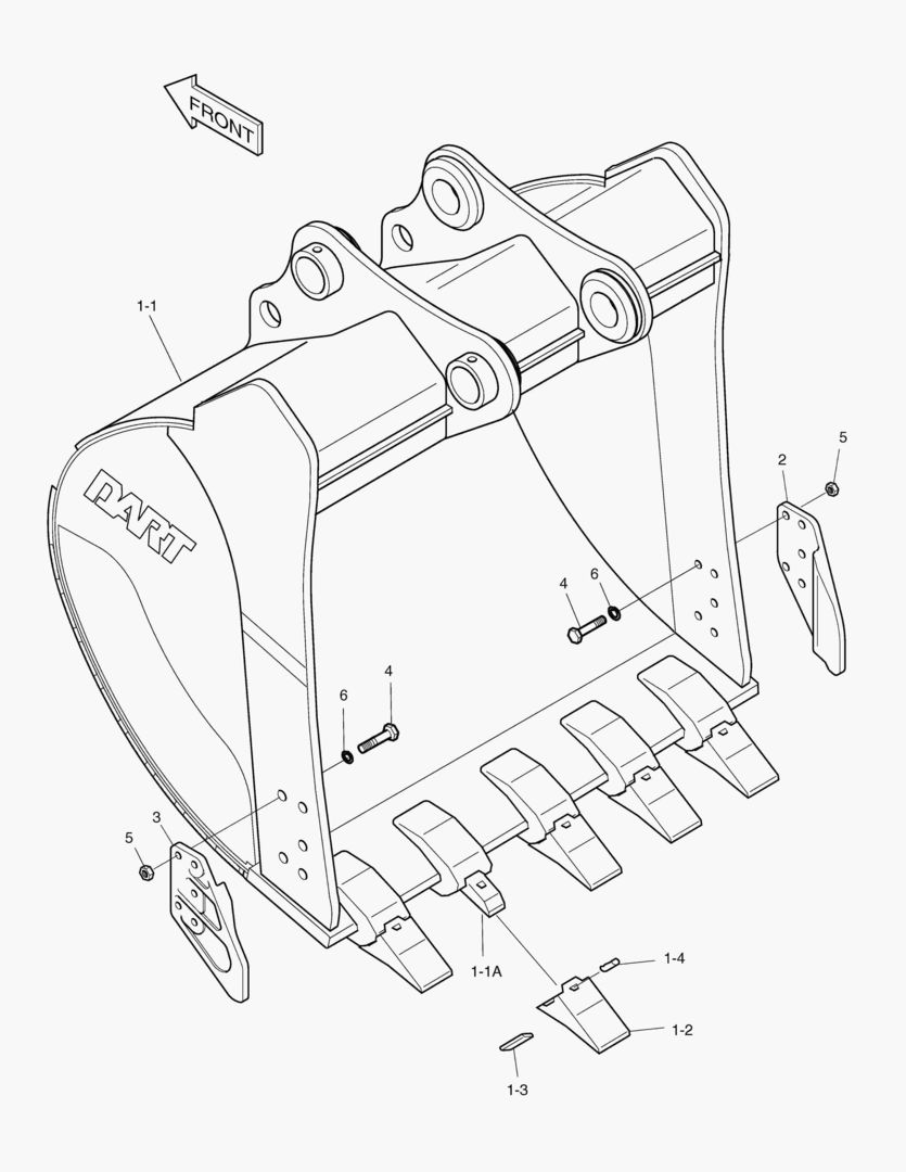 Схема 6500 BUCKET-0.803гЋҐ(42`)-VERTICAL PIN