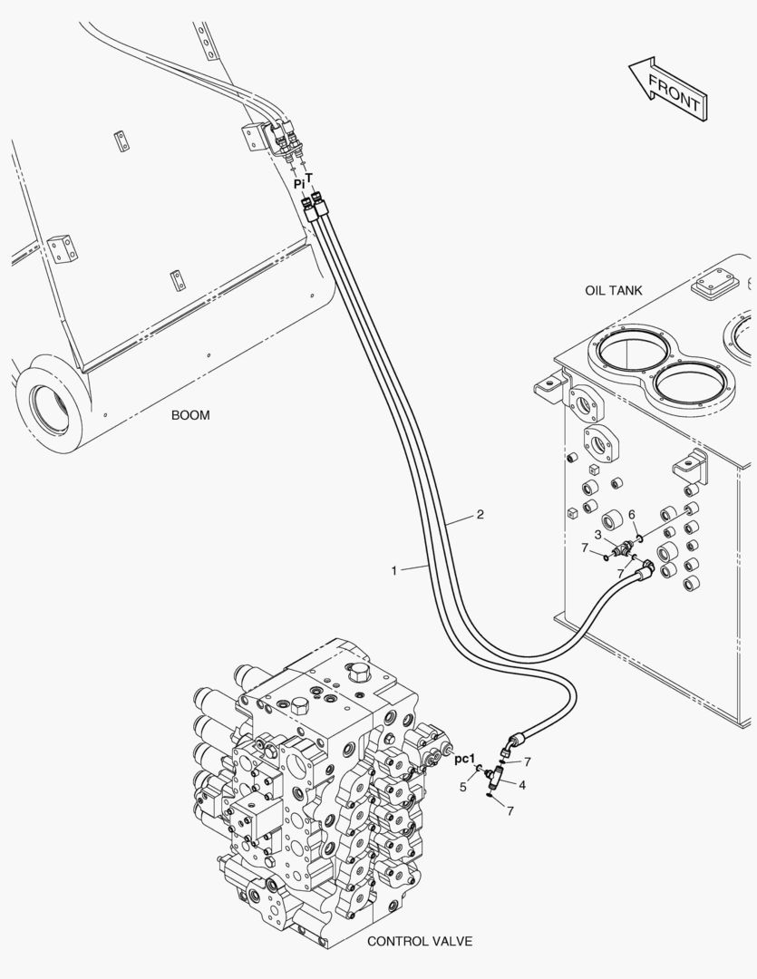 ТРУБОПРОВОД СЕРВОУПРАВЛЕНИЯ-КЛАПАН ЗАМКА РУКОЯТИ