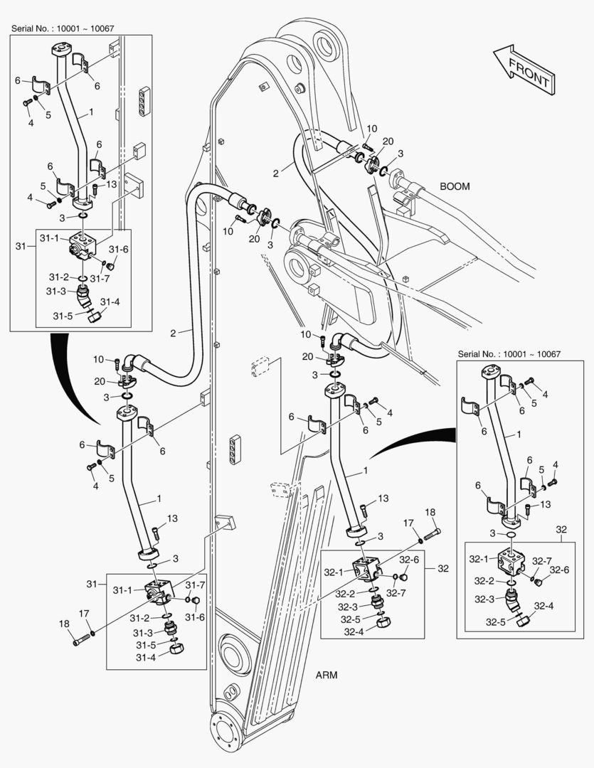 6230 ARM PIPING - ONE & TWO WAY(ARM 3.2m)