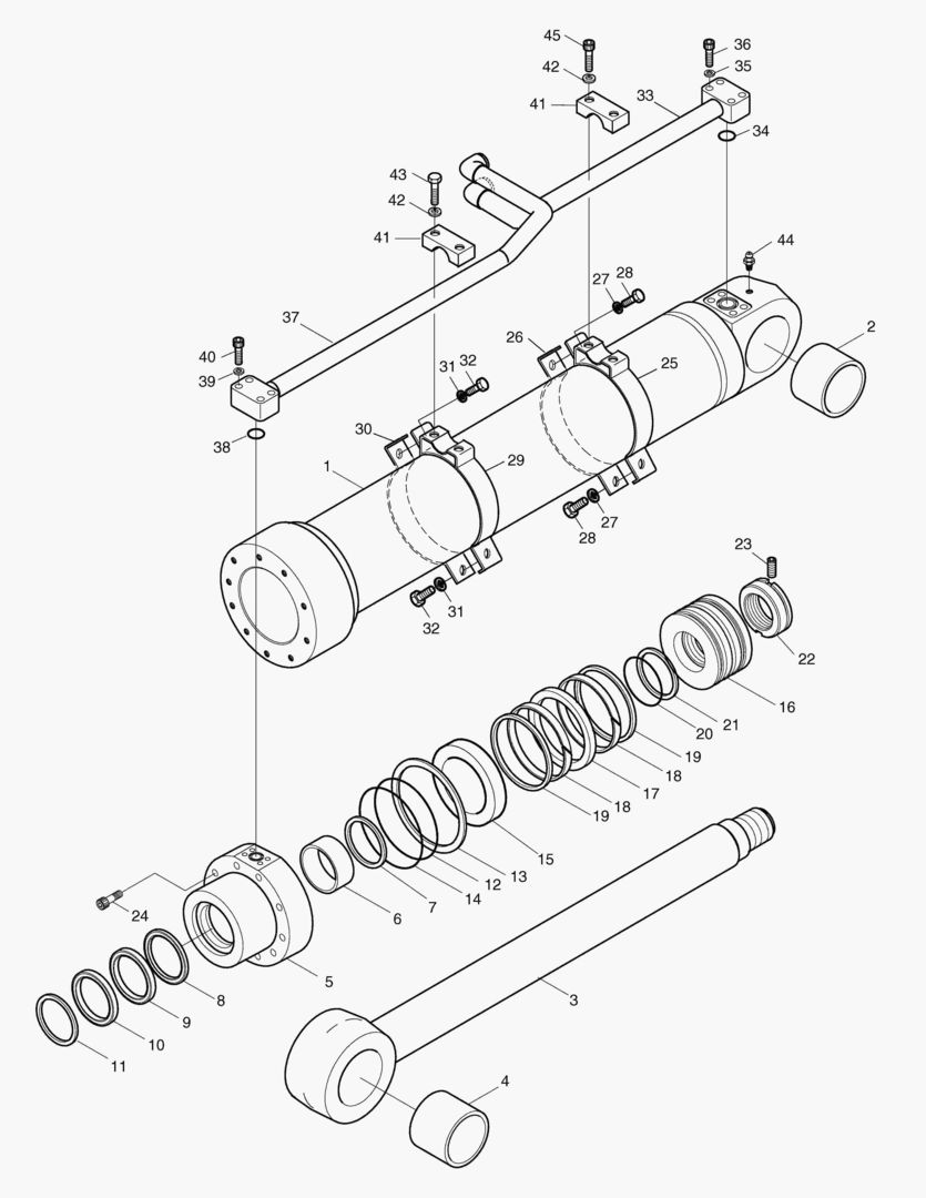 Спецтехника 4320 BOOM CYLINDER(R.H)-ARTI.BOOM [1045~]