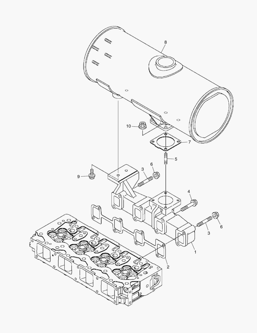 016 EXHAUST MANIFOLD & MUFFLER