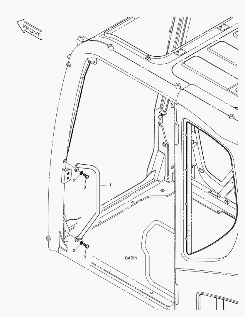 РУКОЯТКА - ВНУТРЕНЯЯ СЕКЦИЯ (КАБИНА)