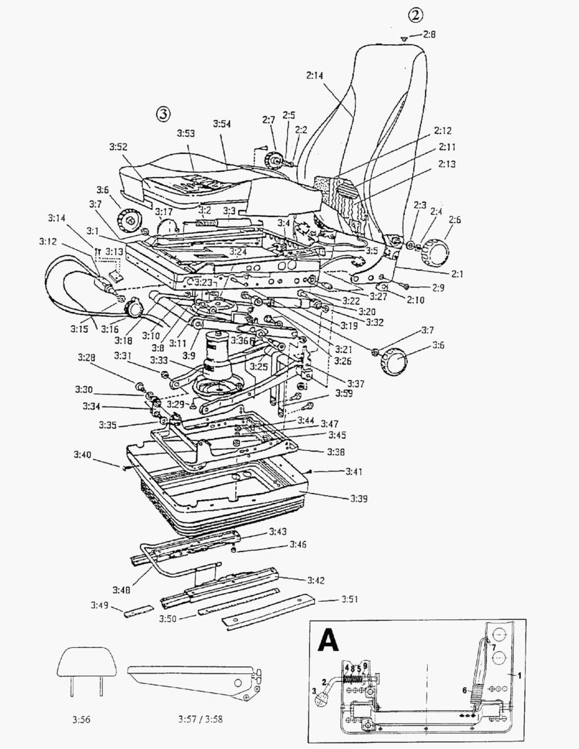 Схема G075-21 DRIVER`S SEAT