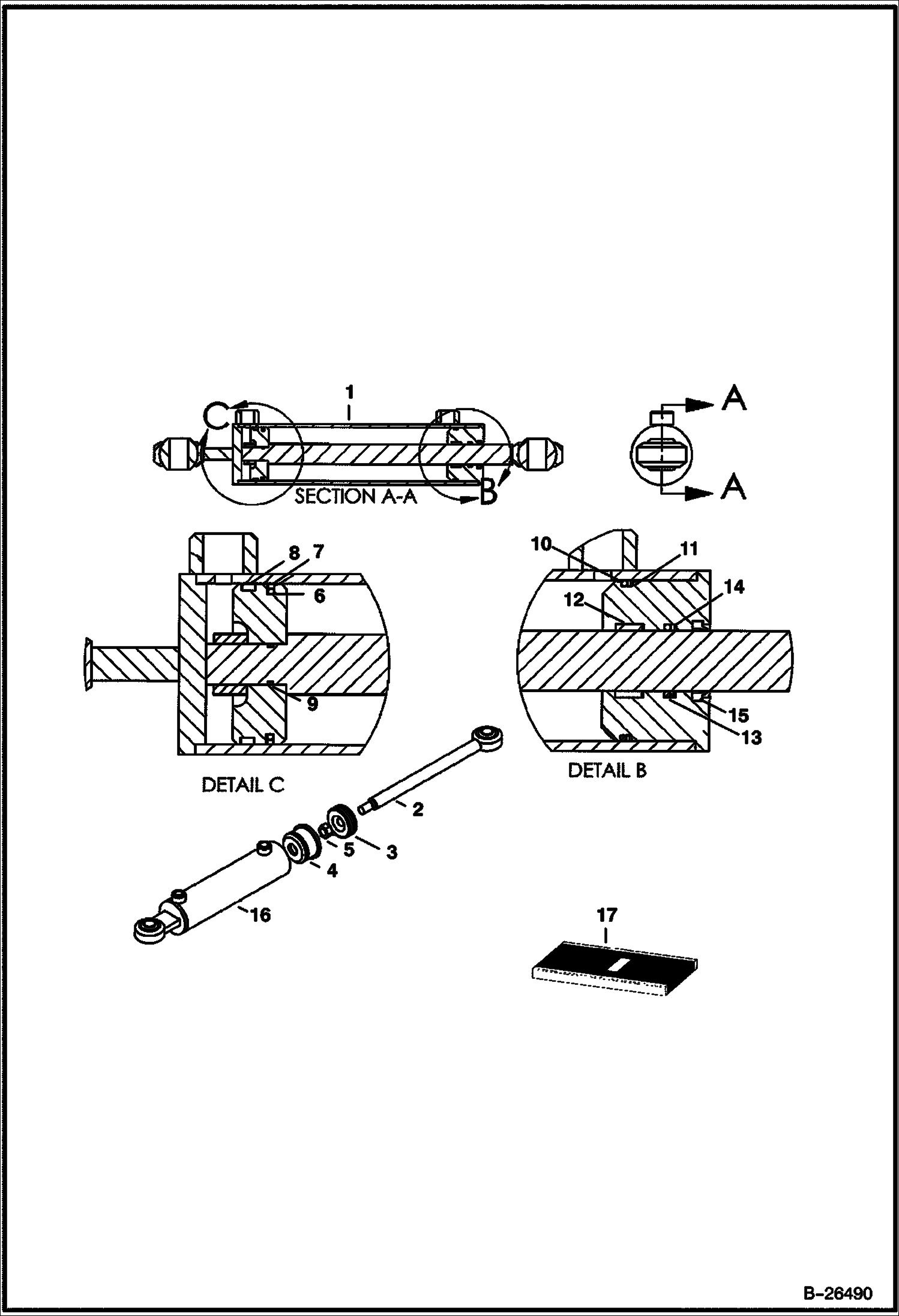 МЕХАНИЗМ ДЛЯ УСТАНОВКИ ЛОВУШКИ ДЛЯ ГРЯЗИ ЦИЛИНДР ВЕРХНЕЙ ТЯГИ