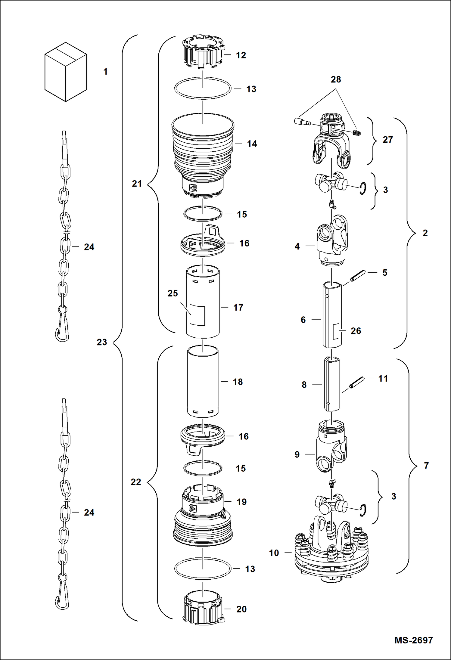 РУКОЯТКА УПРАВЛЕНИЯ (ВАЛ ОТБОРА МОЩНОСТИ) (3TIL74 ADL4)