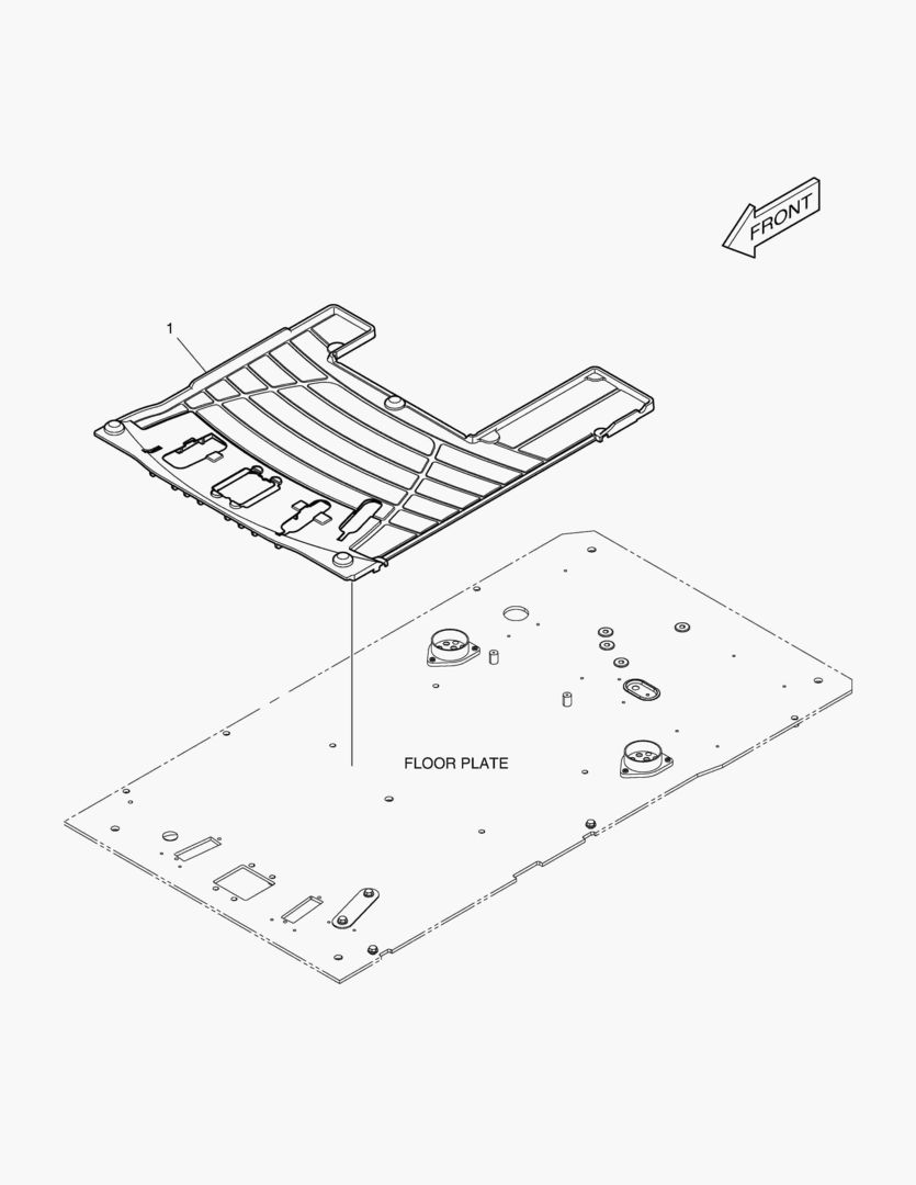 7175 FLOOR MAT - THREE PEDAL [5197~]