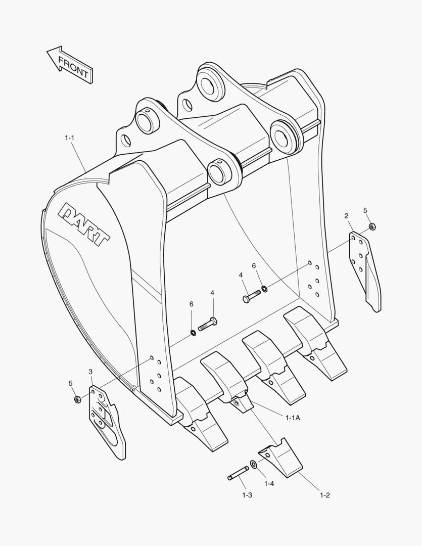 Спецтехника 6240 BUCKET-0.66mВі(39`)-SIDE PIN