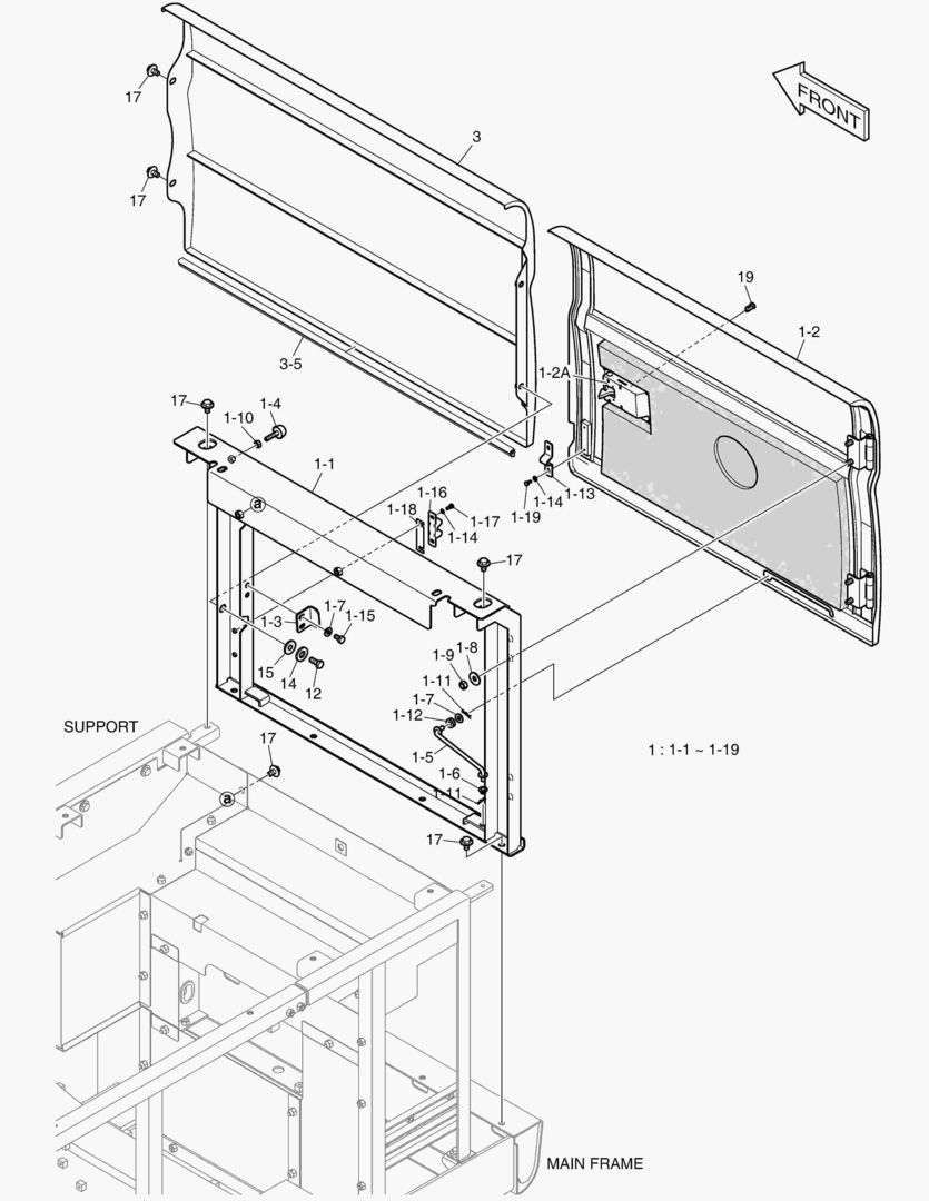 Схема БОКОВАЯ ДВЕРЬ - ПРАВОСТОРОННИЙ