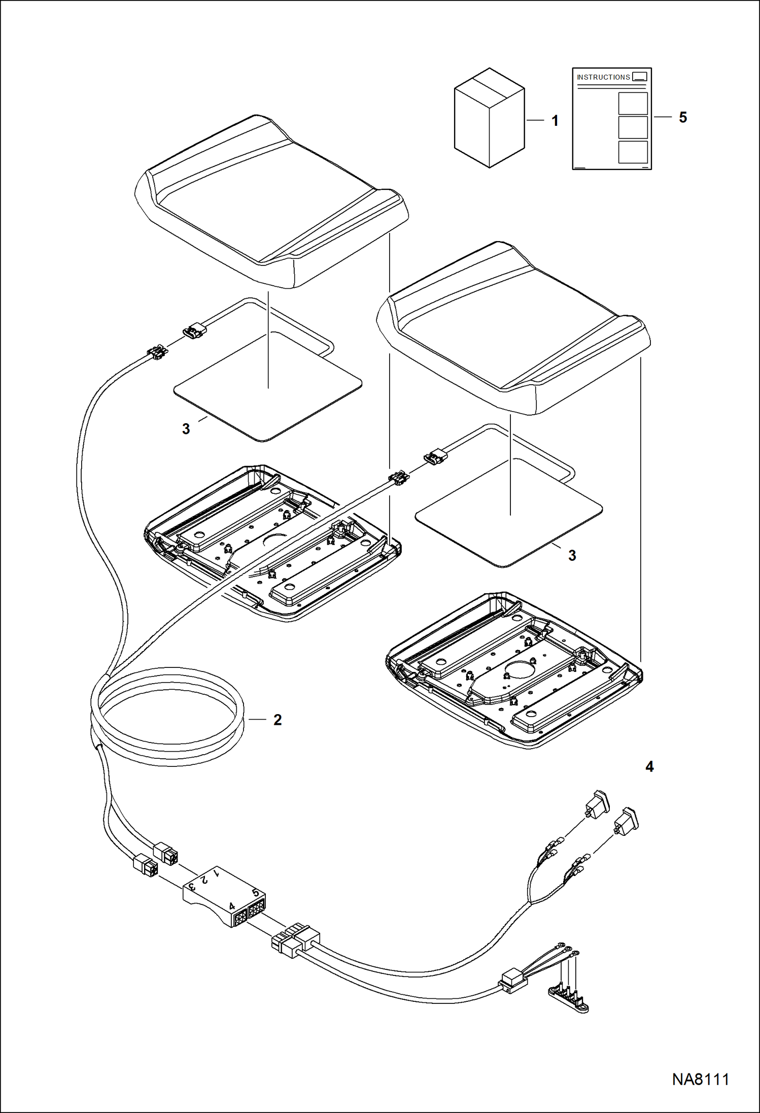 Схема КОМПЛЕКТ СИДЕНИЙ С ПОДОГРЕВОМ