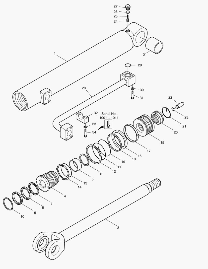 ЦИЛИНДР КОВША-ПРАВОСТОРОННИЙ