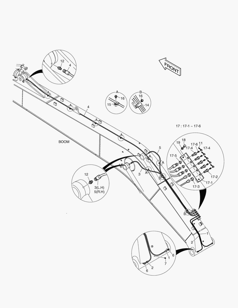 6801 LUBRICATION PIPING - BOOM 8.5m [40050~]