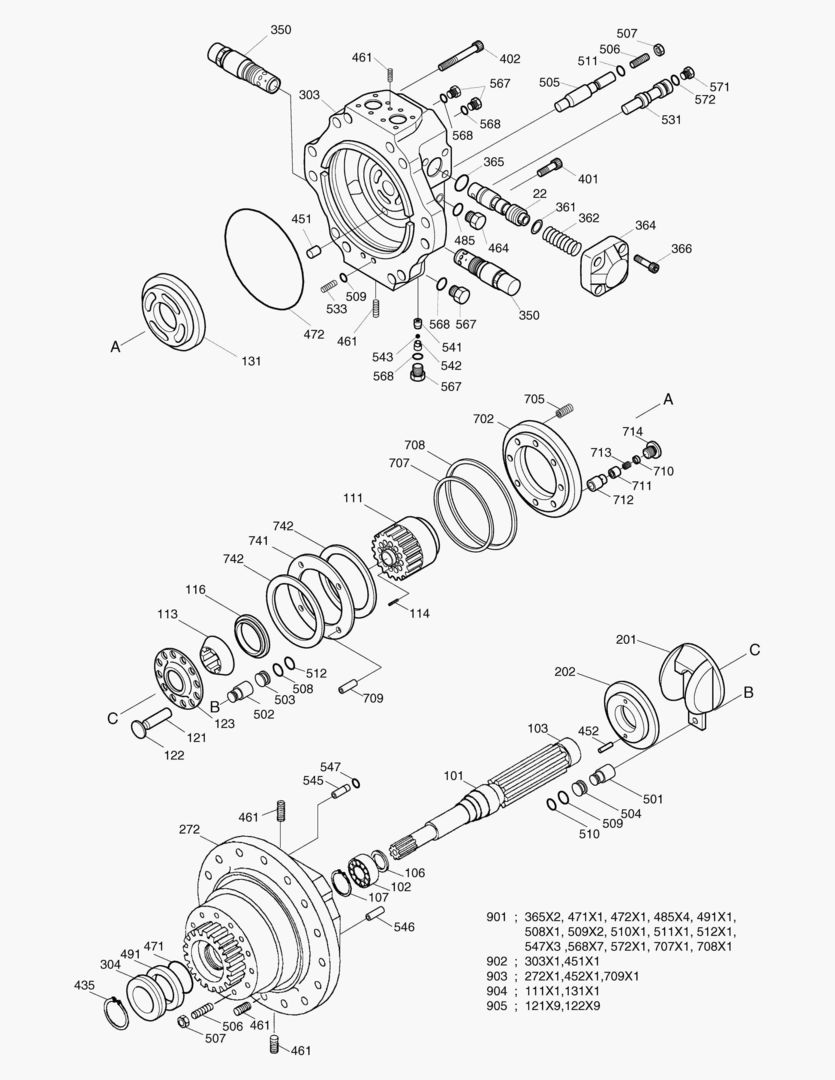 6310 TRAVEL MOTOR-DNB50B [5001~6816]
