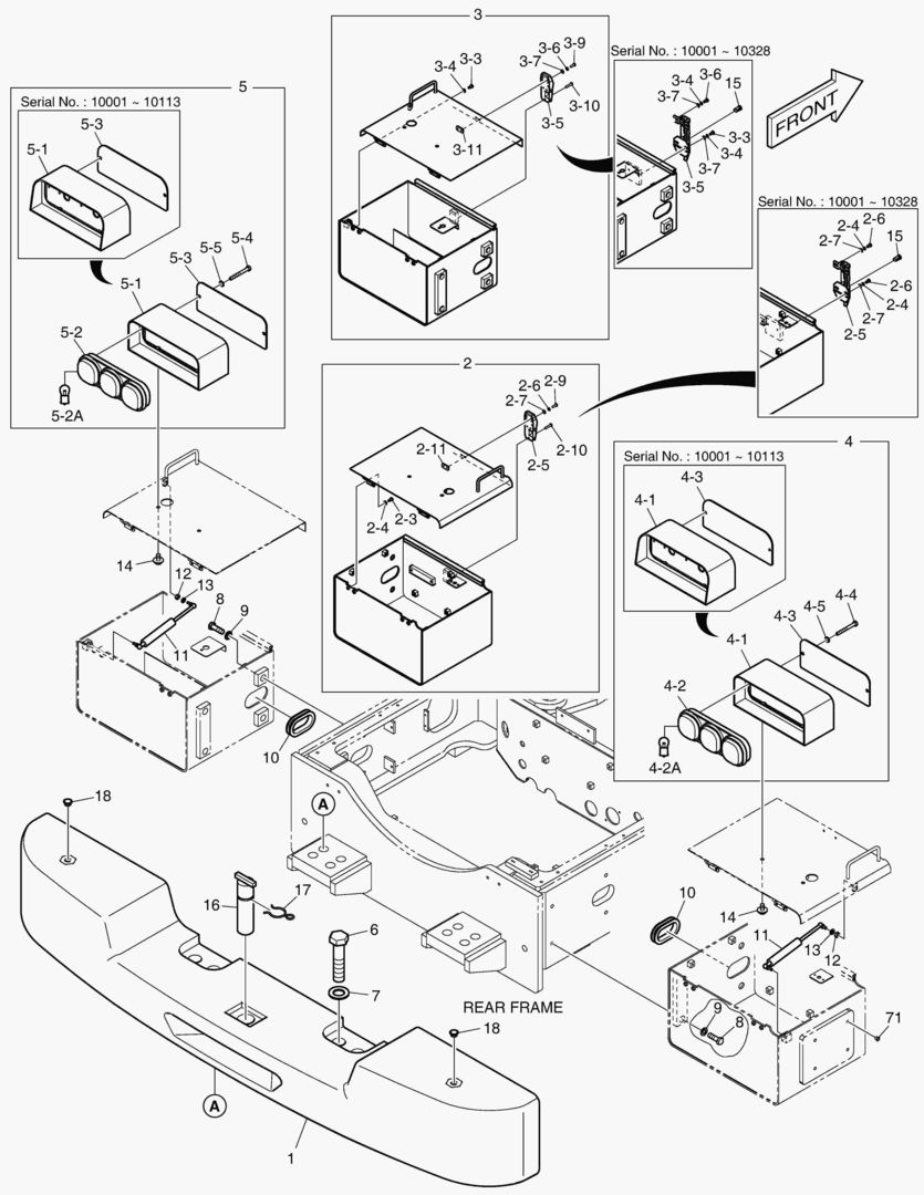 Спецтехника 5490 COUNTER WEIGHT & REAR FENDER MOUNTING
