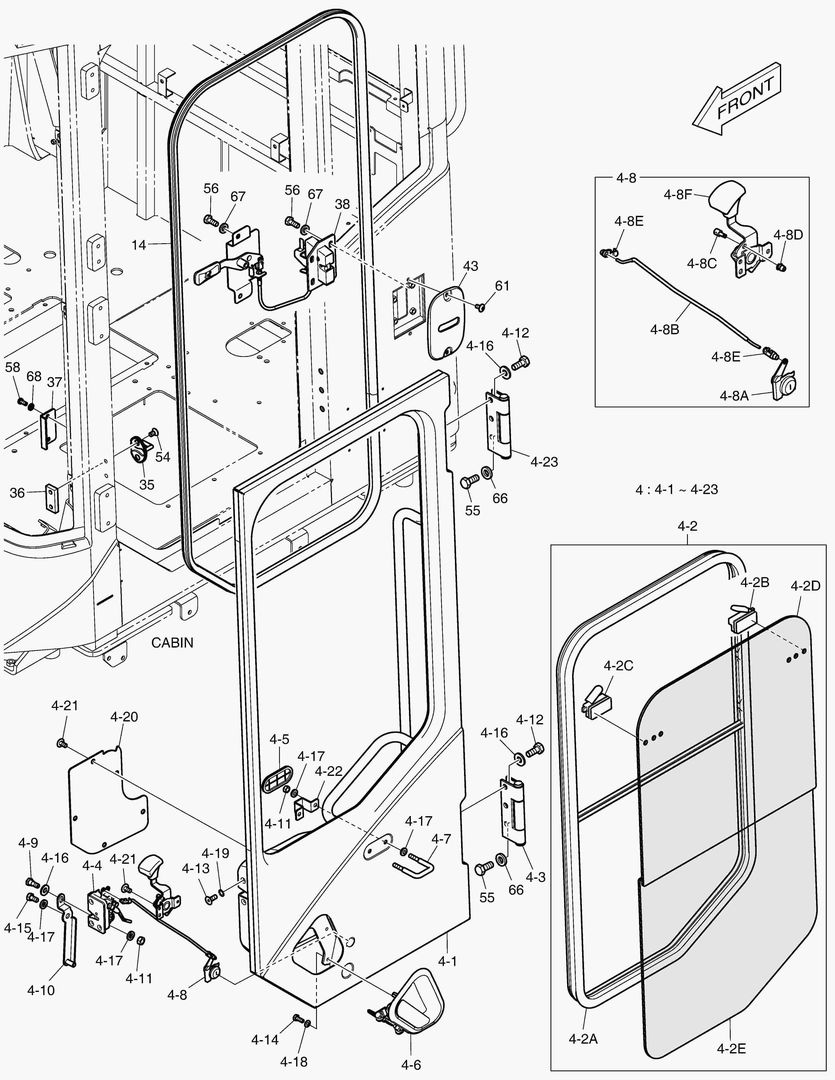 6330 CABIN(4) - DOOR ASS`Y(L.H)
