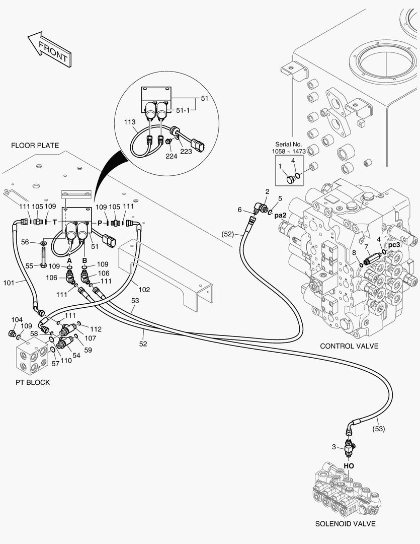 ТРУБОПРОВОД СЕРВОУПРАВЛЕНИЯ - 2 ПУТИ