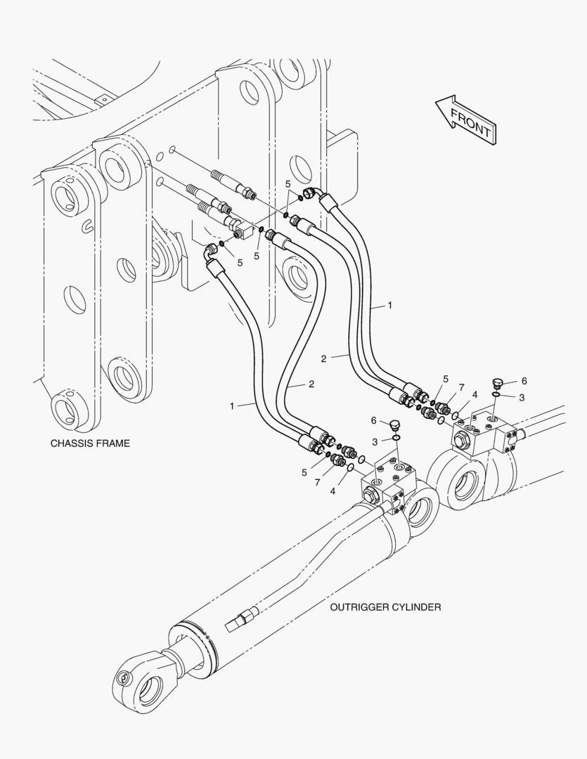 ТРУБОПРОВОД ЗАДНЕГО АУТРИГЕРА - ИНДИЯ