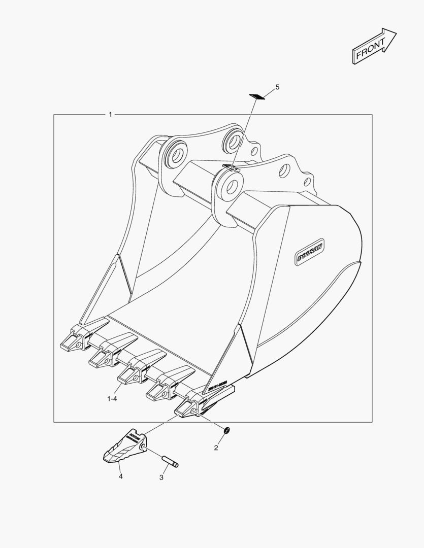 7240 BUCKET ASSВґY - 1.44mВі - H CLASS