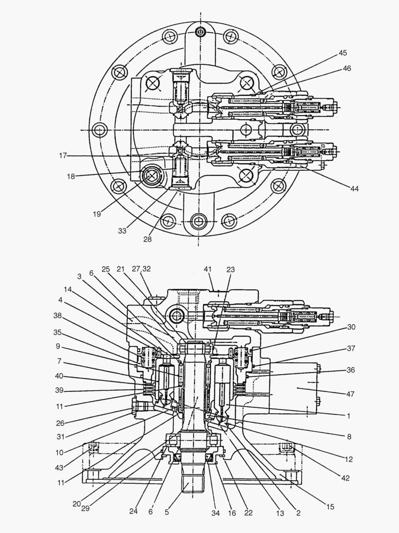 ГИДРОМОТОР ПОВОРОТА ПЛАТФОРМЫ