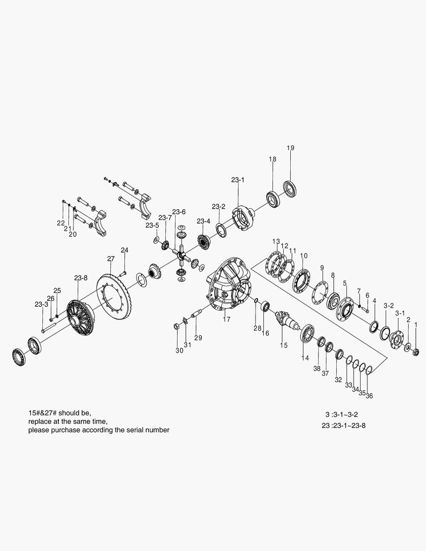 3440 AXLE ASS`Y - MAIN TRANSMISSION(DISD)