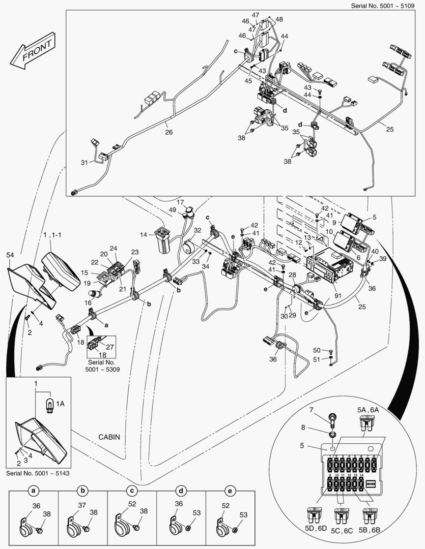 1670 ELECTRIC PARTS - CABIN [5001~5343]