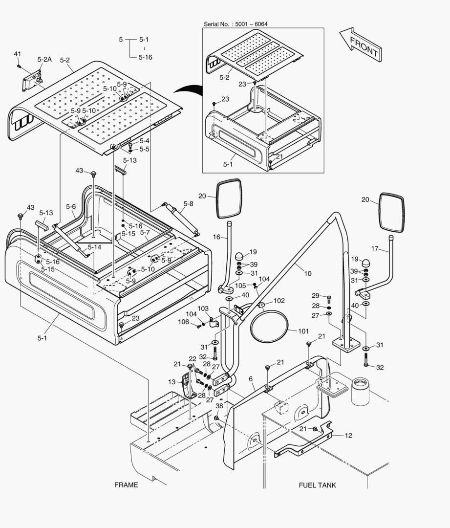 1600 BATTERY COVER [5001~6406]
