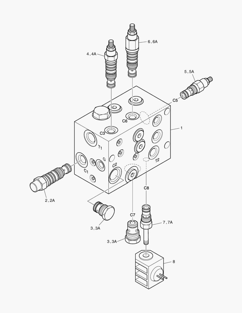 Схема 3560 BRAKE & PILOT SUPPLY VALVE
