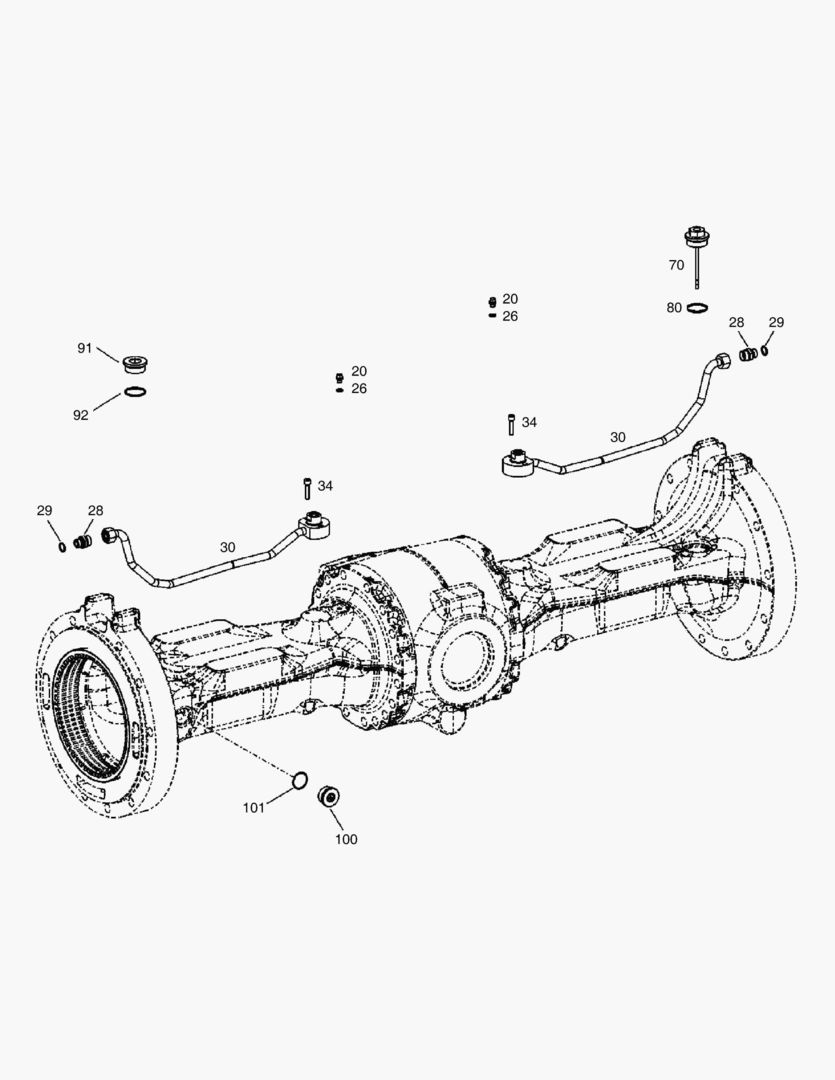 Спецтехника 3590 AXLE PIPING - REAR AXLE [3194~] - главное фото
