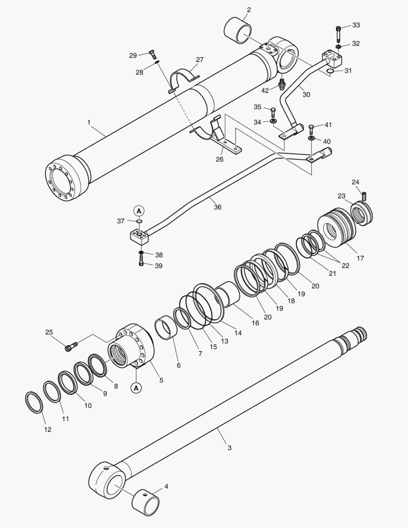 Спецтехника 4330 BOOM CYLINDER - R.H(BOOM 4.0m) [5001~6164] - главное фото