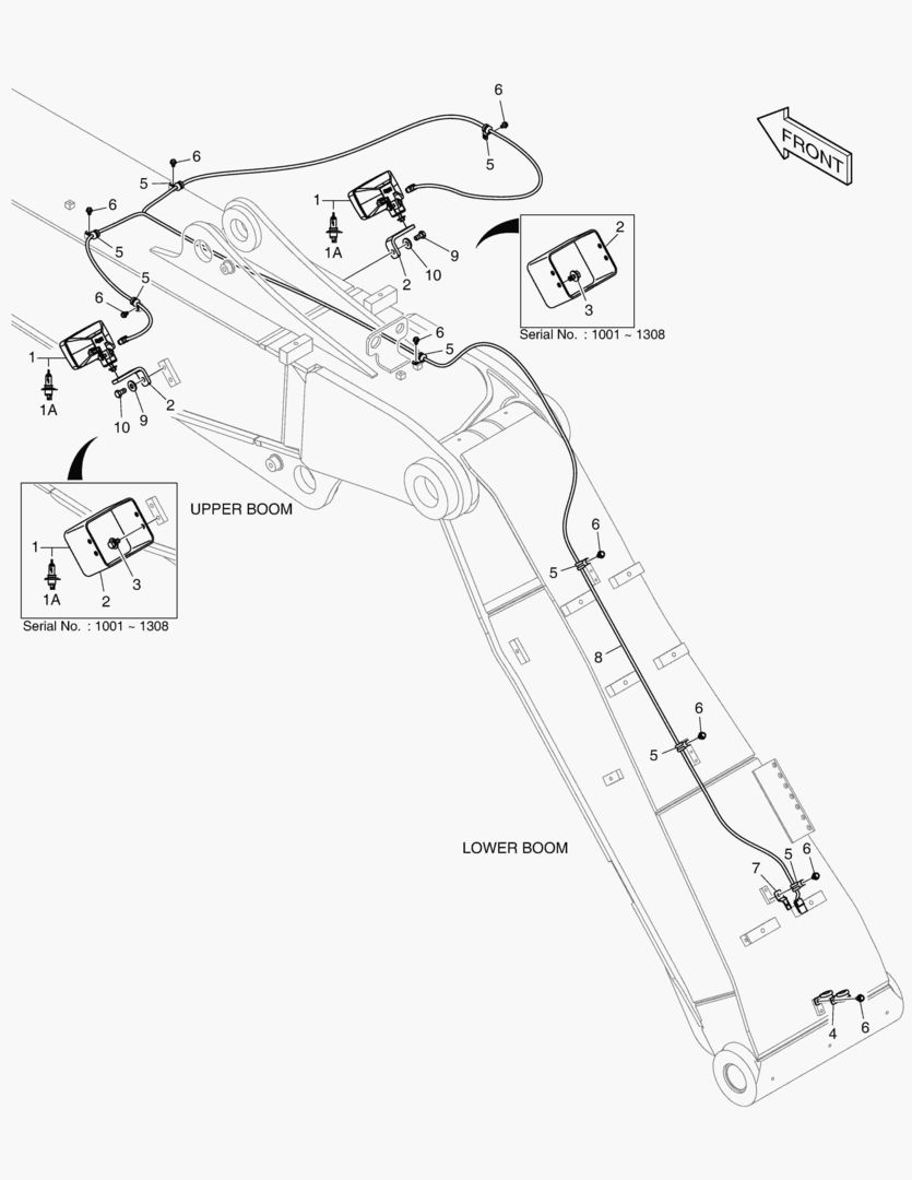 РАБОЧАЯ ФАРА - ШАРНИРНАЯ СТРЕЛА