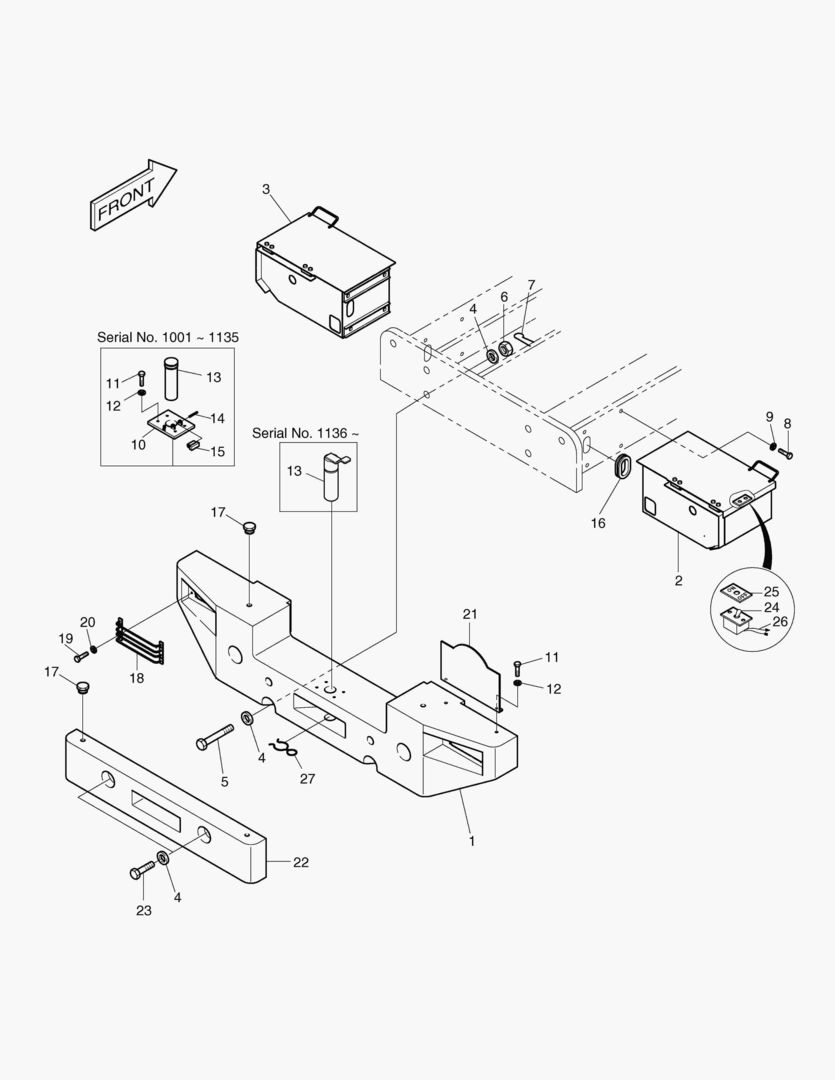 1400 COUNTER WEIGHT & BATTERY BOX-OPT.