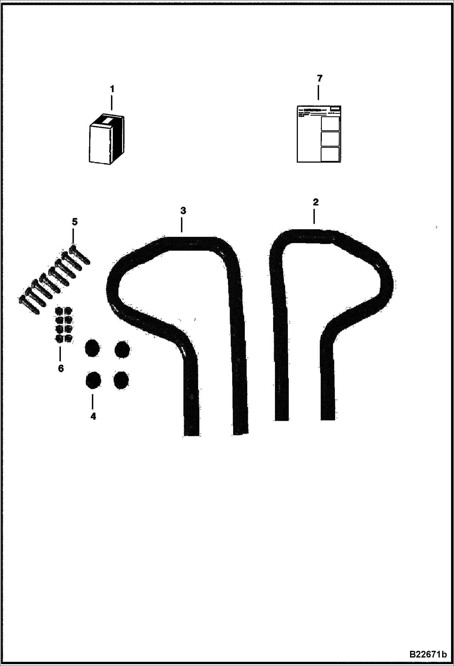 ЭКСКАВАТОР-ПОГРУЗЧИК (КОМПЛЕКТ СТРАХОВОЧНЫХ ПОРУЧНЕЙ) (607 7750)