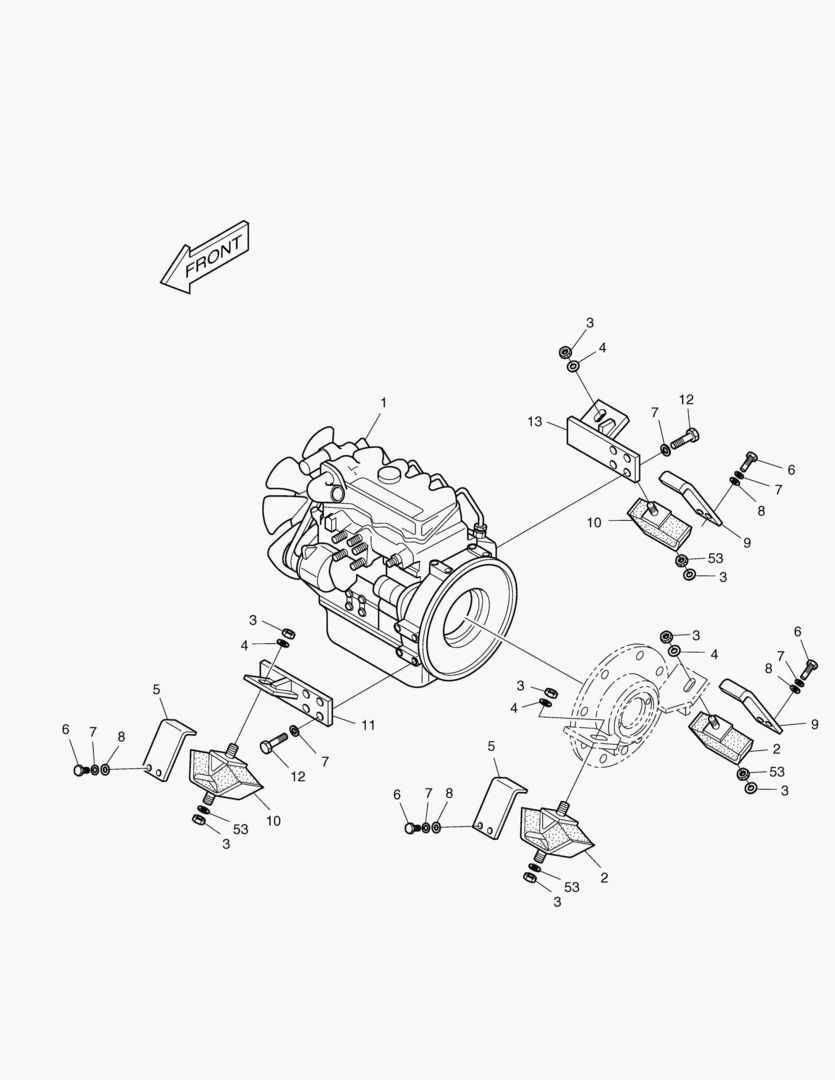 1250 ENGINE MOUNTING(1) - ENGINE [20001~20591]