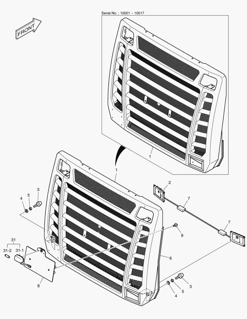 РЕШЕТКА РАДИАТОРА В СБОРЕ