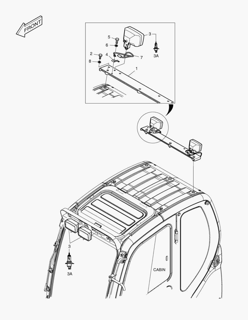 РАБОЧАЯ ФАРА(4-ЛАМПЫ)