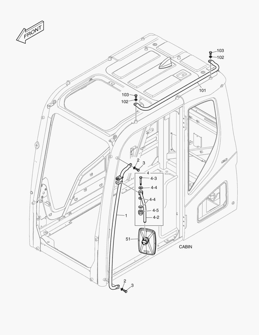Схема РУКОЯТКА - КАБИНА