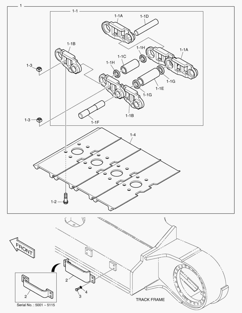 Спецтехника 6900 TRACK SHOE - 600G(DOUBLE GROUSER) [5001~5194] - главное фото