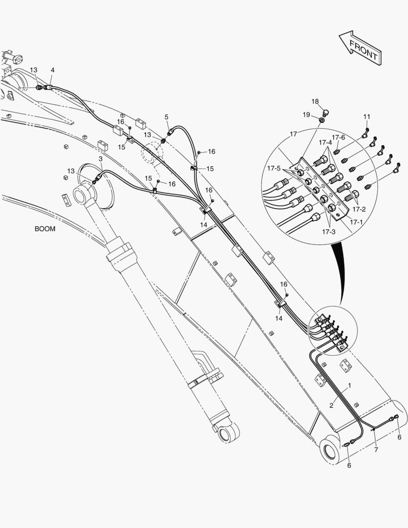 ТРУБОПРОВОД СМАЗОЧНОЙ СИСТЕМЫ - СТРЕЛА 5.2 м
