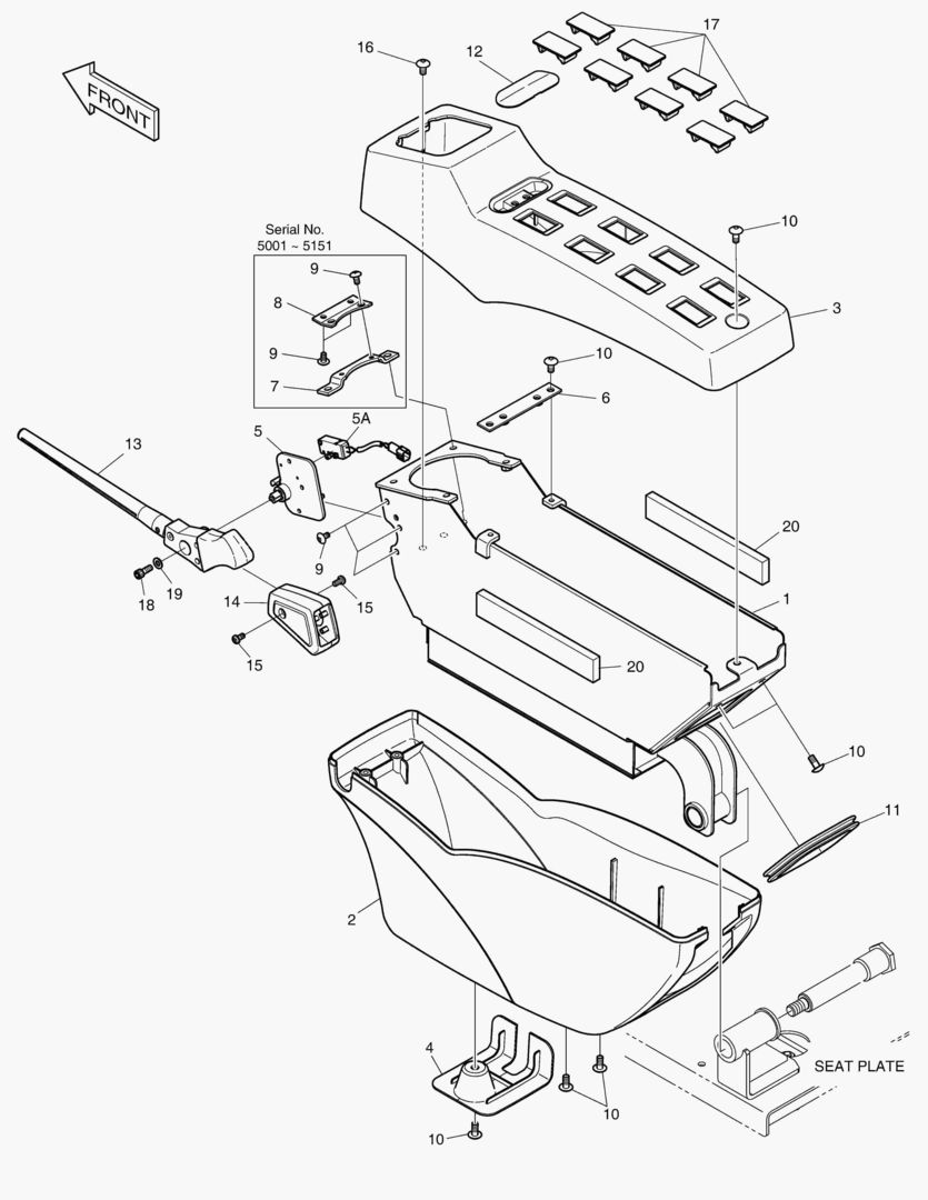 ПУЛЬТ УПРАВЛЕНИЯ - ЛЕВОСТОРОННИЙ