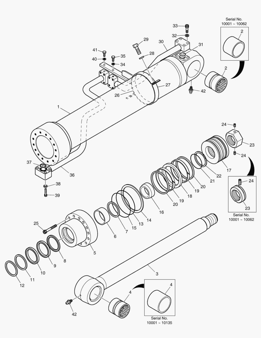 ЦИЛИНДР СТРЕЛЫ - ЛЕВОСТОРОННИЙ